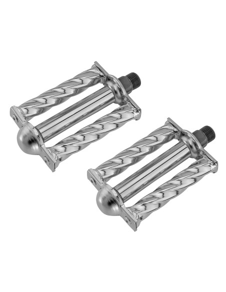 Square Twisted Pedals 9/16 Chrome.